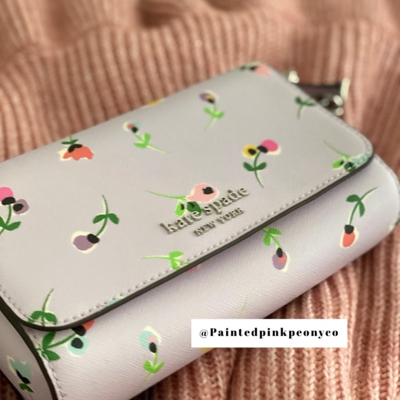 🆕 KATE SPADE | Lilac Purse Cameron Wildflower Ditsy - Picture 9 of 12